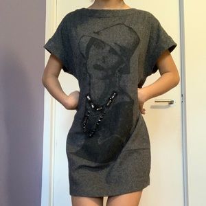 Vintage wool shift dress